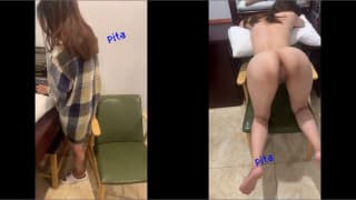 Em sinh viên năm nhất bướm hồng quỳ gối ngoan ngoãn bú mút