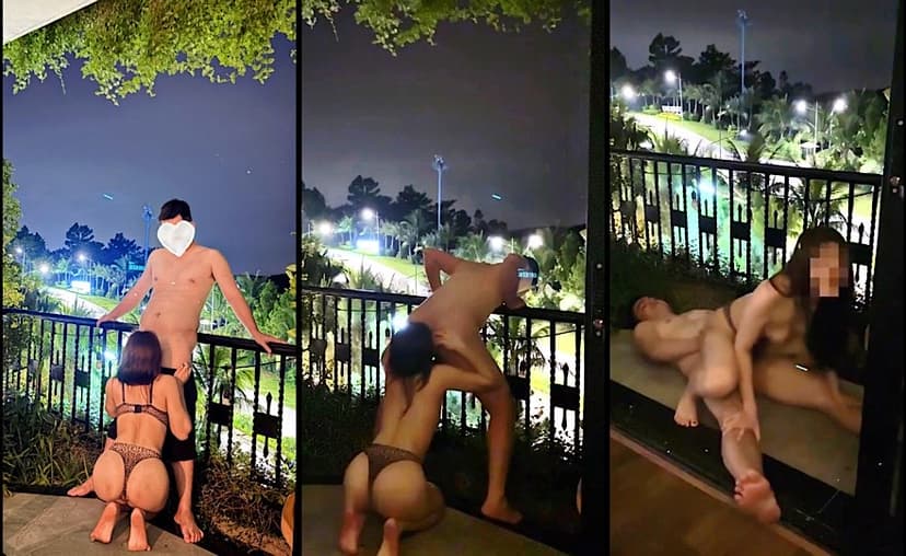 Public ngoài ban công cùng bé rau công sở bị bú đít tuốt lươn giữa thanh thiên bạch nhật